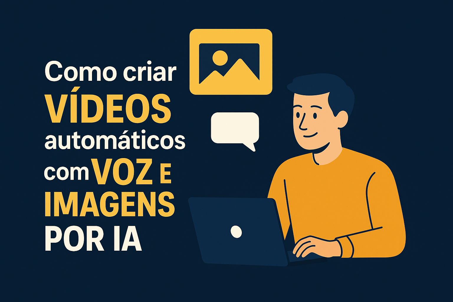 Como criar vídeos automáticos com voz gerada por IA e imagens prontas: 5 etapas